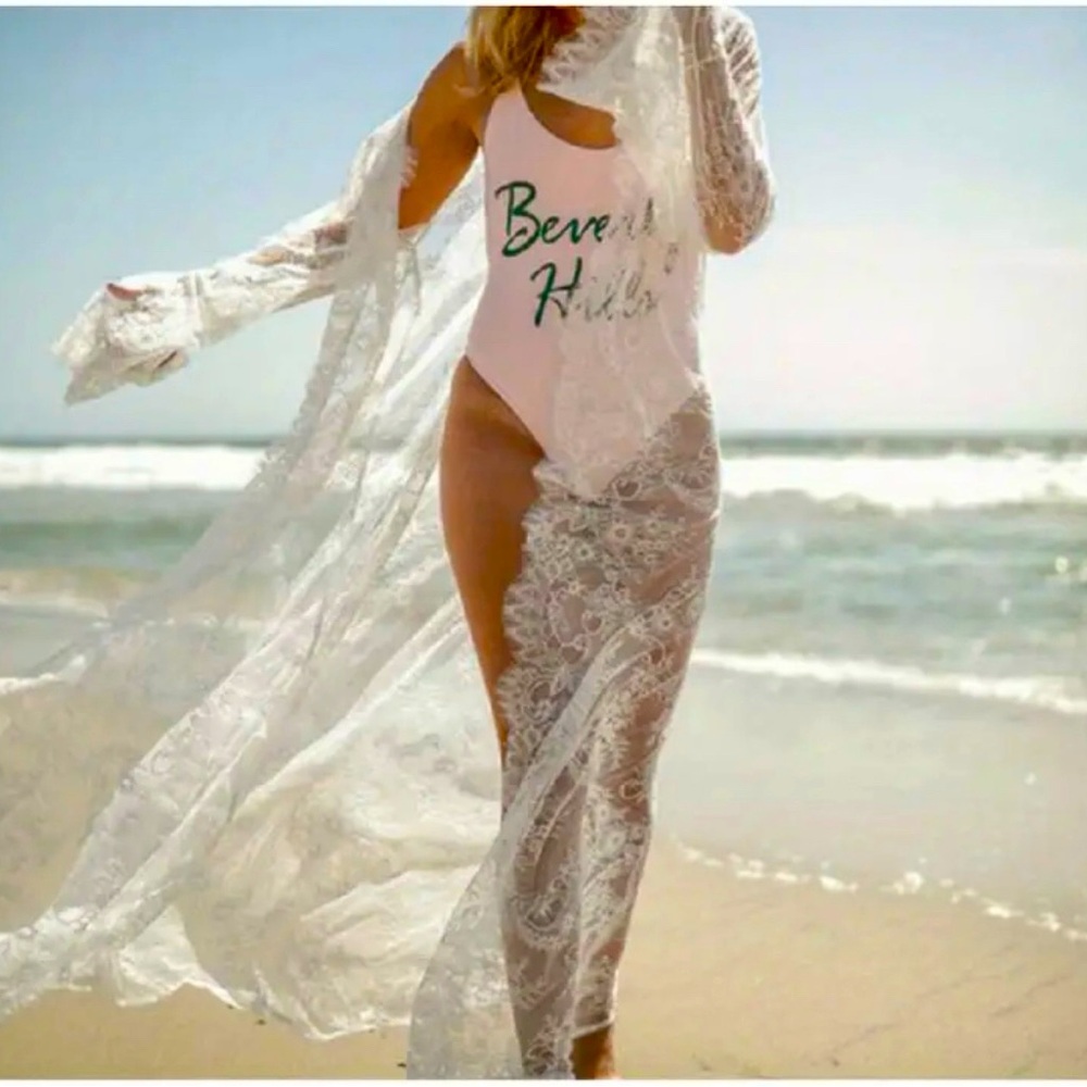 Shear White bikini cover